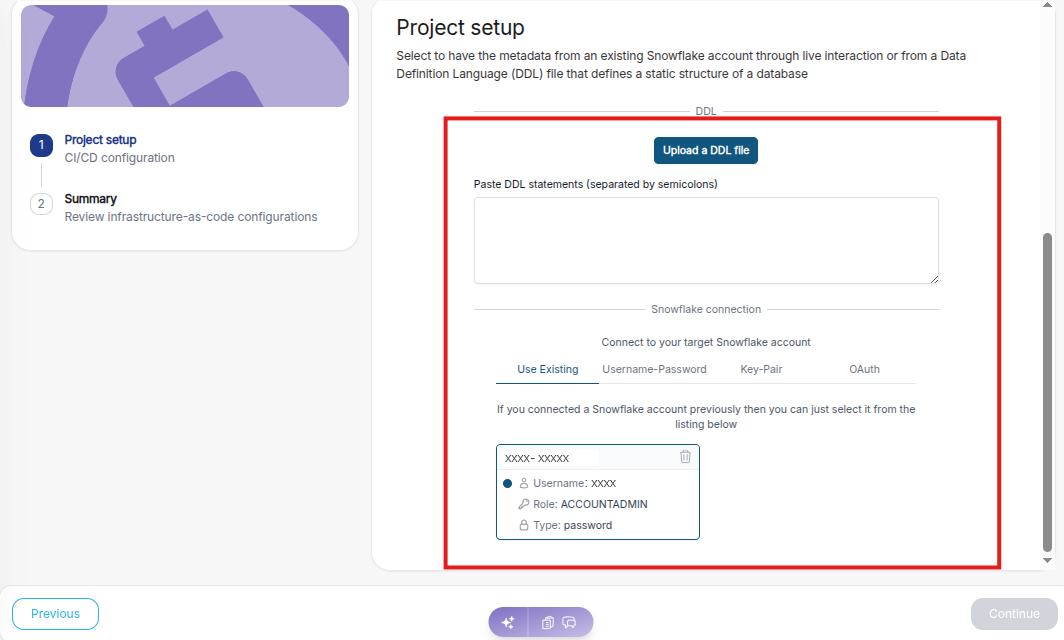 Snowflake credentials !!shadow!!