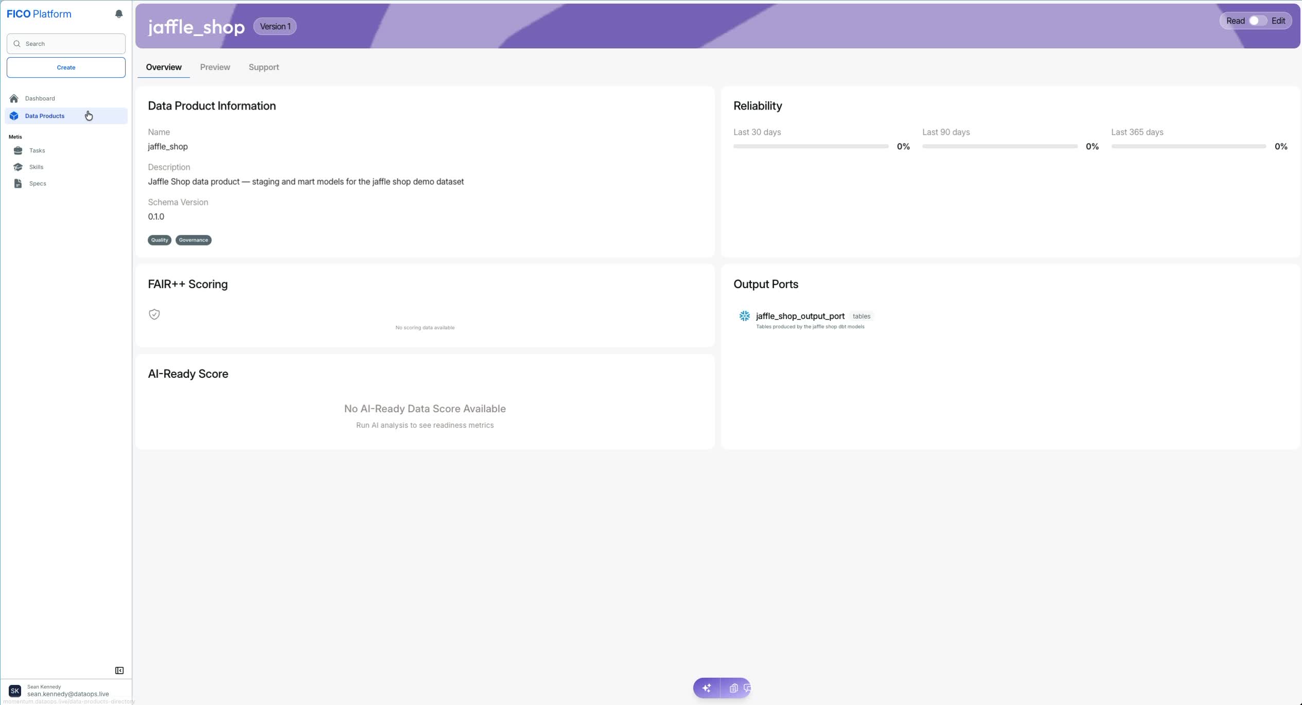 Data Product Registry !!shadow!!