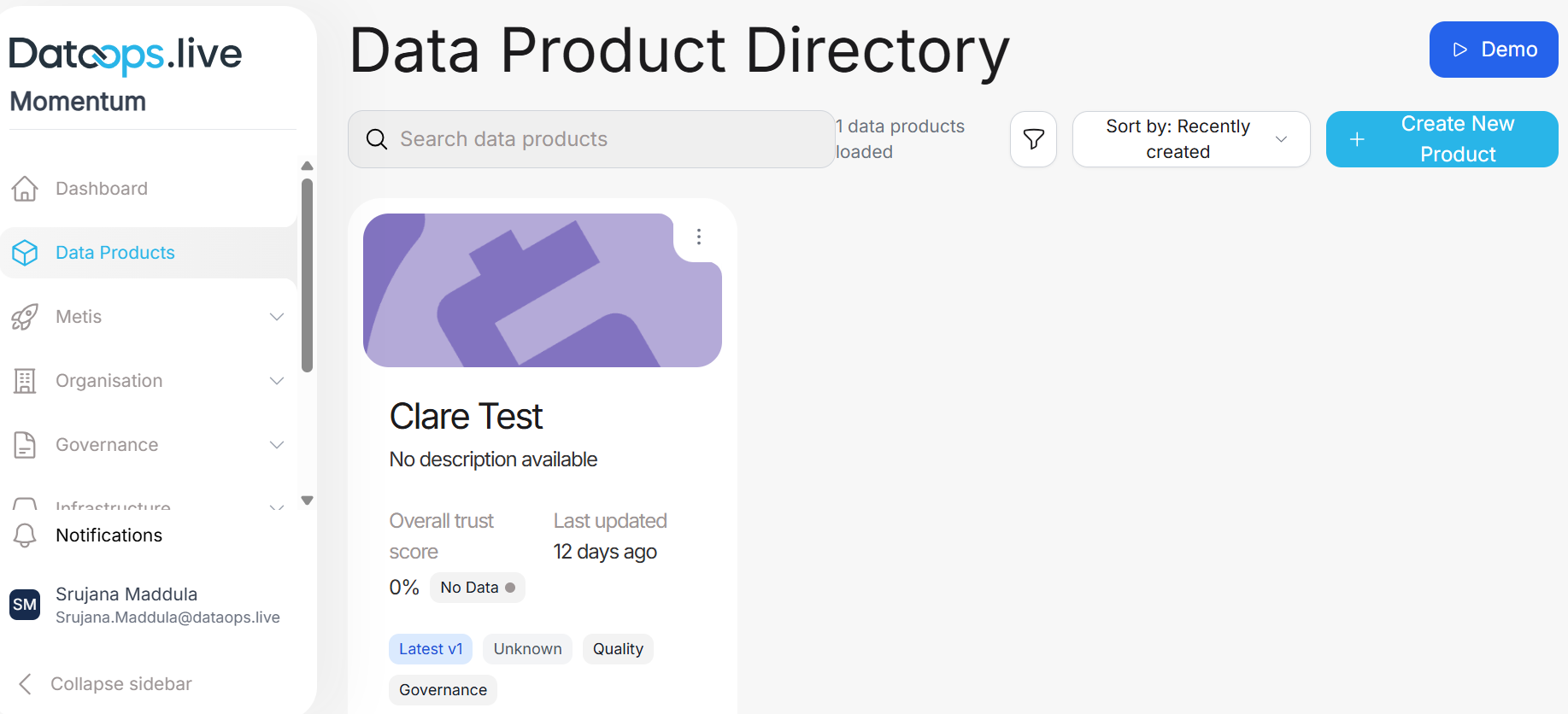 Momentum data products !!shadow!!