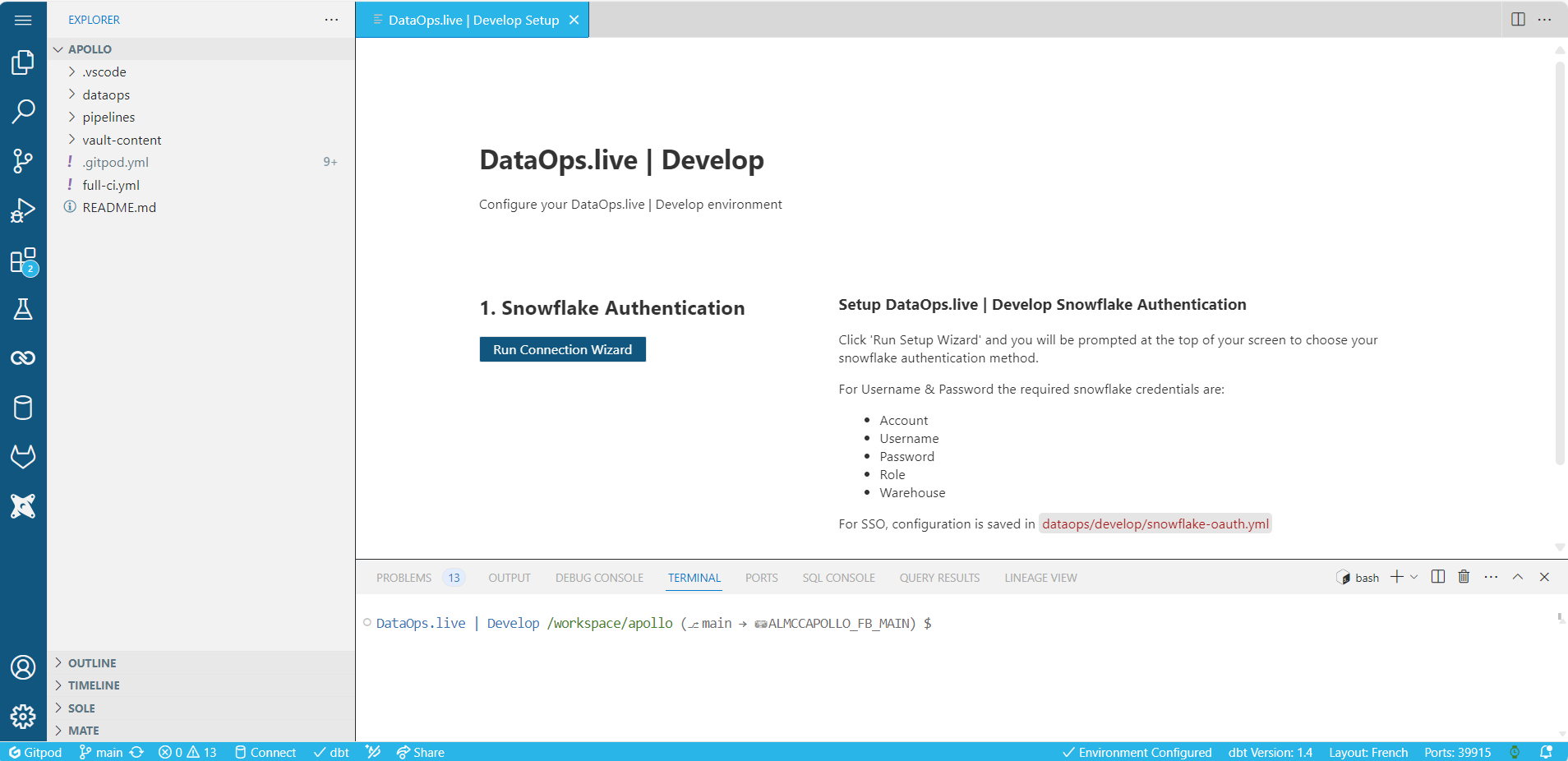 overview of the DataOps development environment !!shadow!!