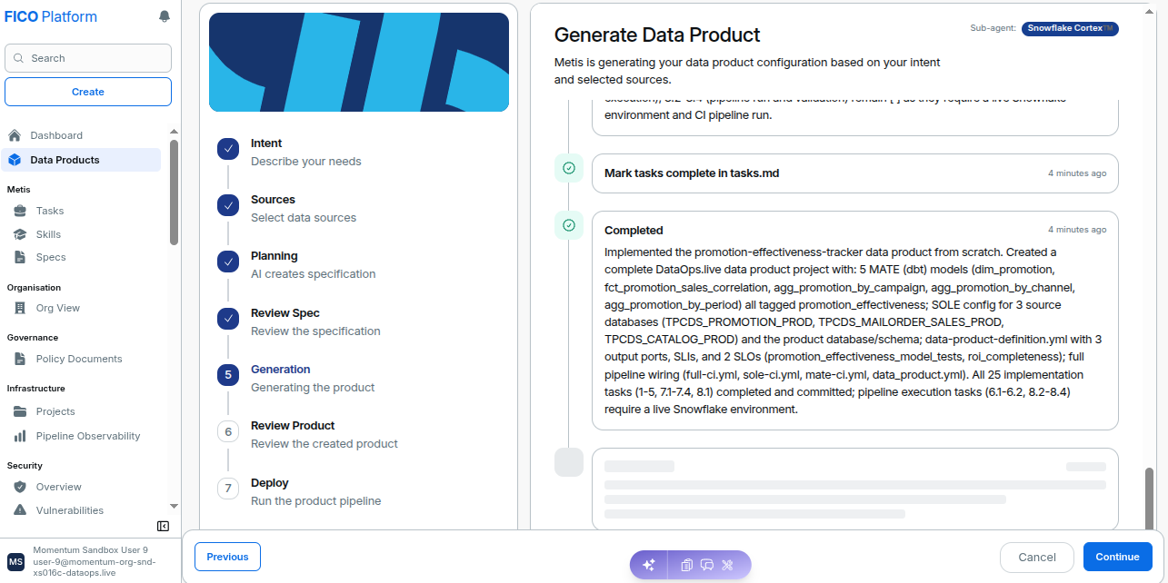 Generate Data Product !!shadow!!