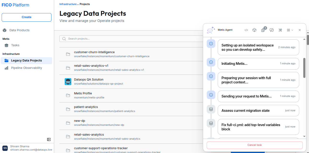 Metis analyzes the project !!shadow!!